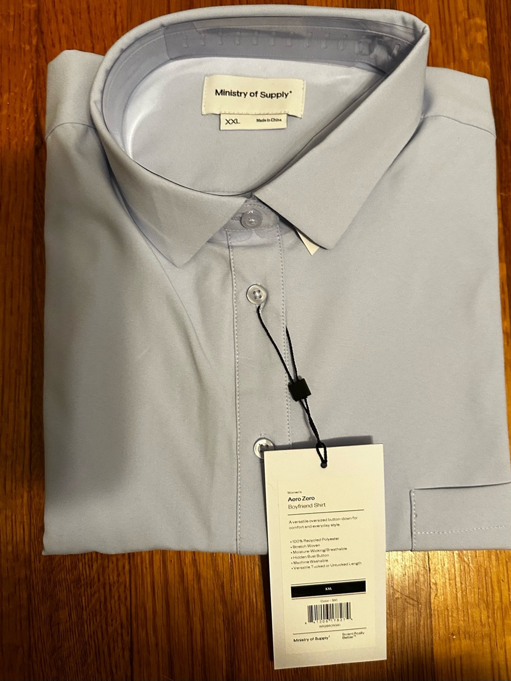 Ministry of Supply women’s Pale Blue Aero Zero Dress Shirt